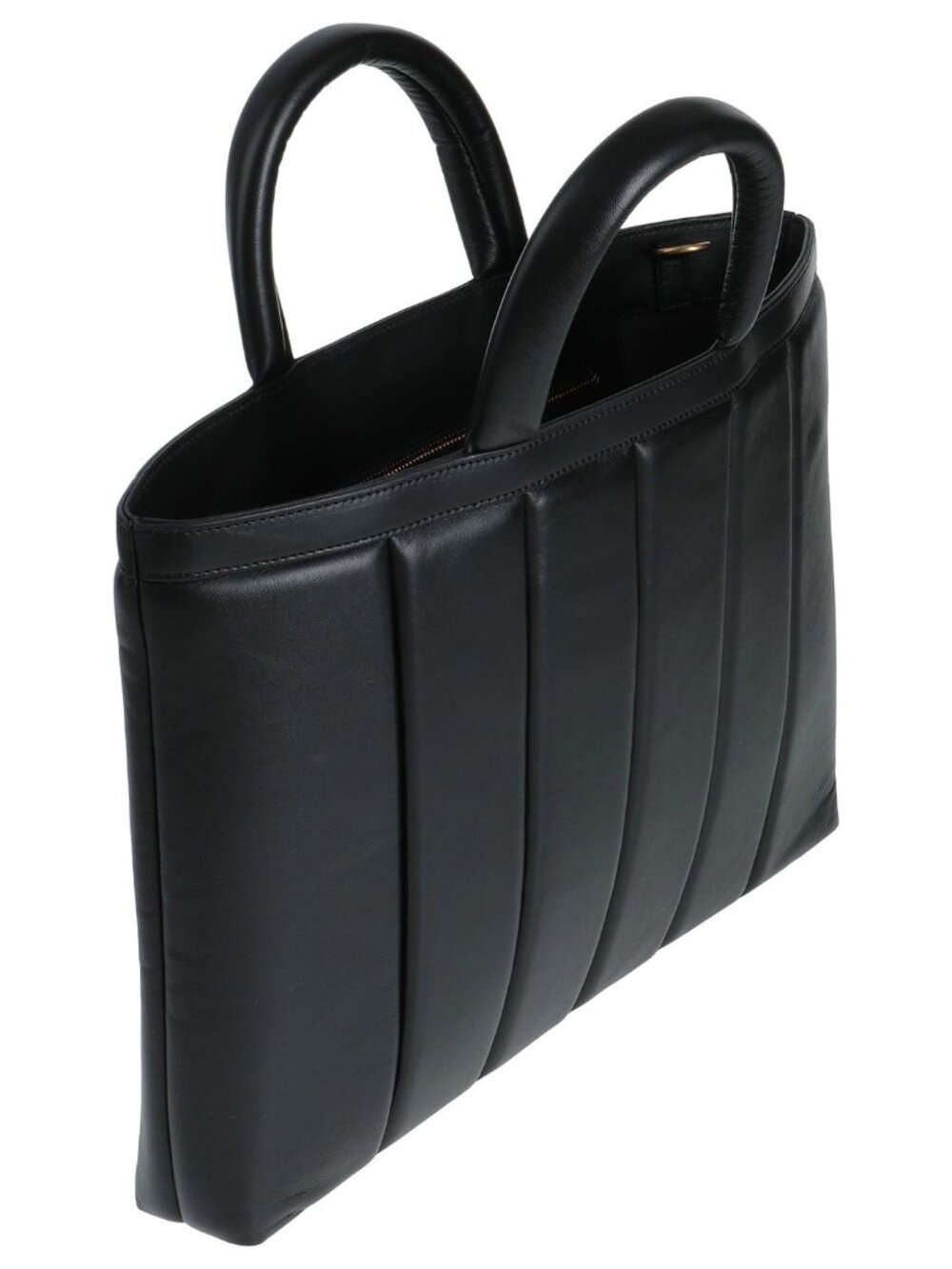 DUNHILL Soft Leather Quilted Tote / Shoulder / Documents Bag, MSRP $2,750, NWT !